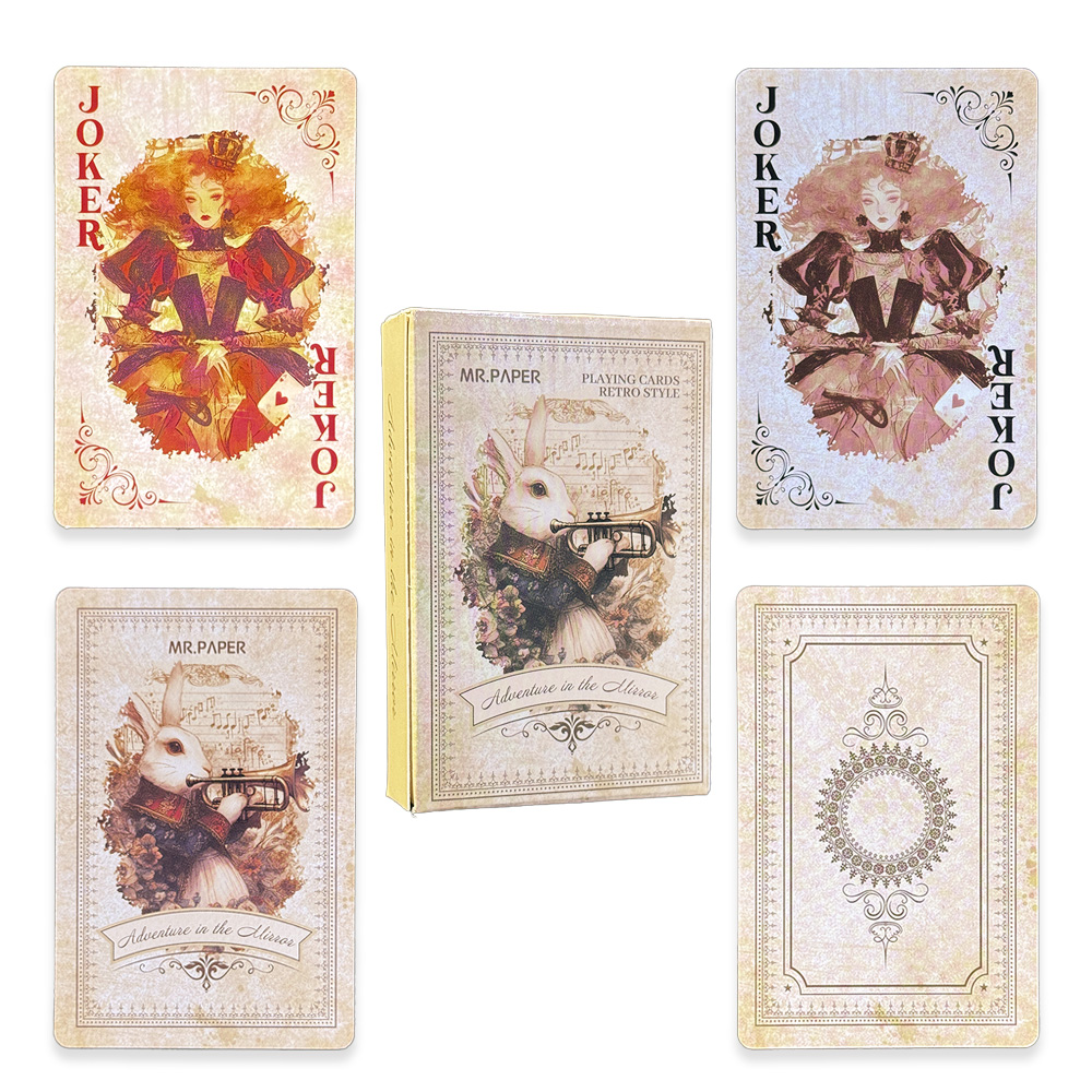 Vintage Collectible Board Games - 55Pcs Alice in Wonderland Playing Cards