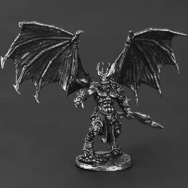 Vintage Collectible Board Games - Vintage Metal Hell Demon Soldier Miniature