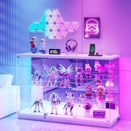 Collectible Collection - RGB Glass Display Cabinet with Lock