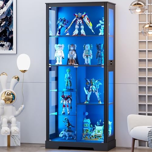 Collectible Collection - 71'' Display Cabinet with 5-Tier and