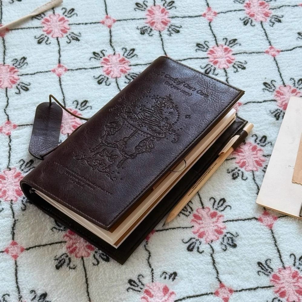 Vintage Collectible Books - Vintage Black Notebook PU Leather Blank