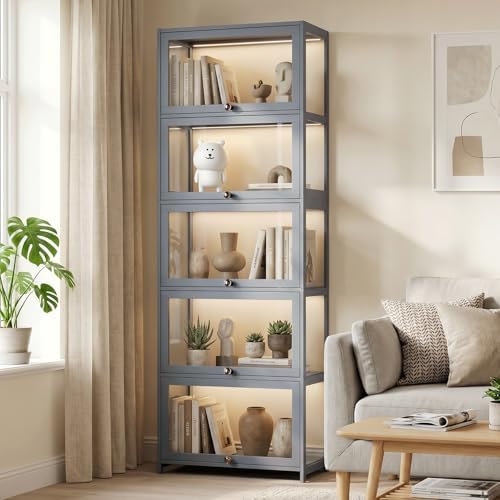 Collectible Collection - Display Cabinet, 5-Tier Display Case with