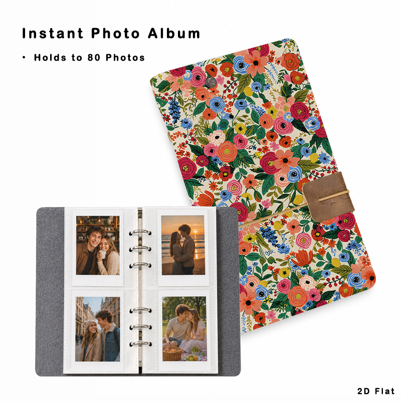 Collectible Vintage Photos - Vintage Floral Pattern Photo Album 80