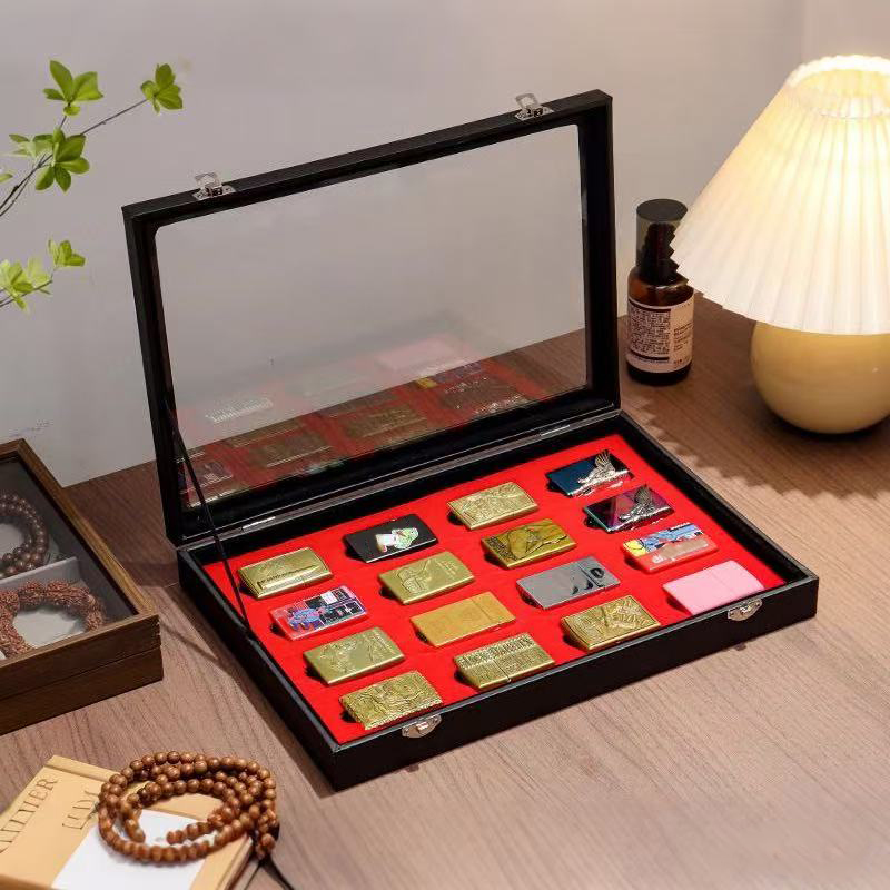 Vintage Collectible Lighters - Lighter storage box, multi compartment lighter