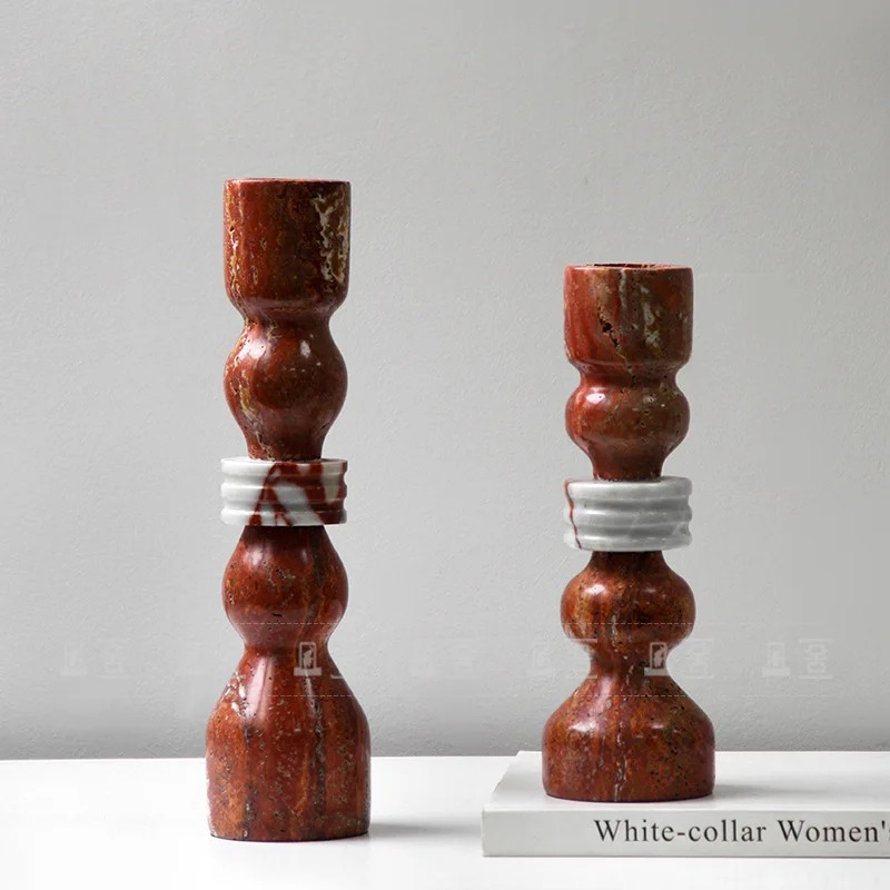 Vintage Collectible Marbles - Marble Candle Holder Vintage Tabletop Candlestick