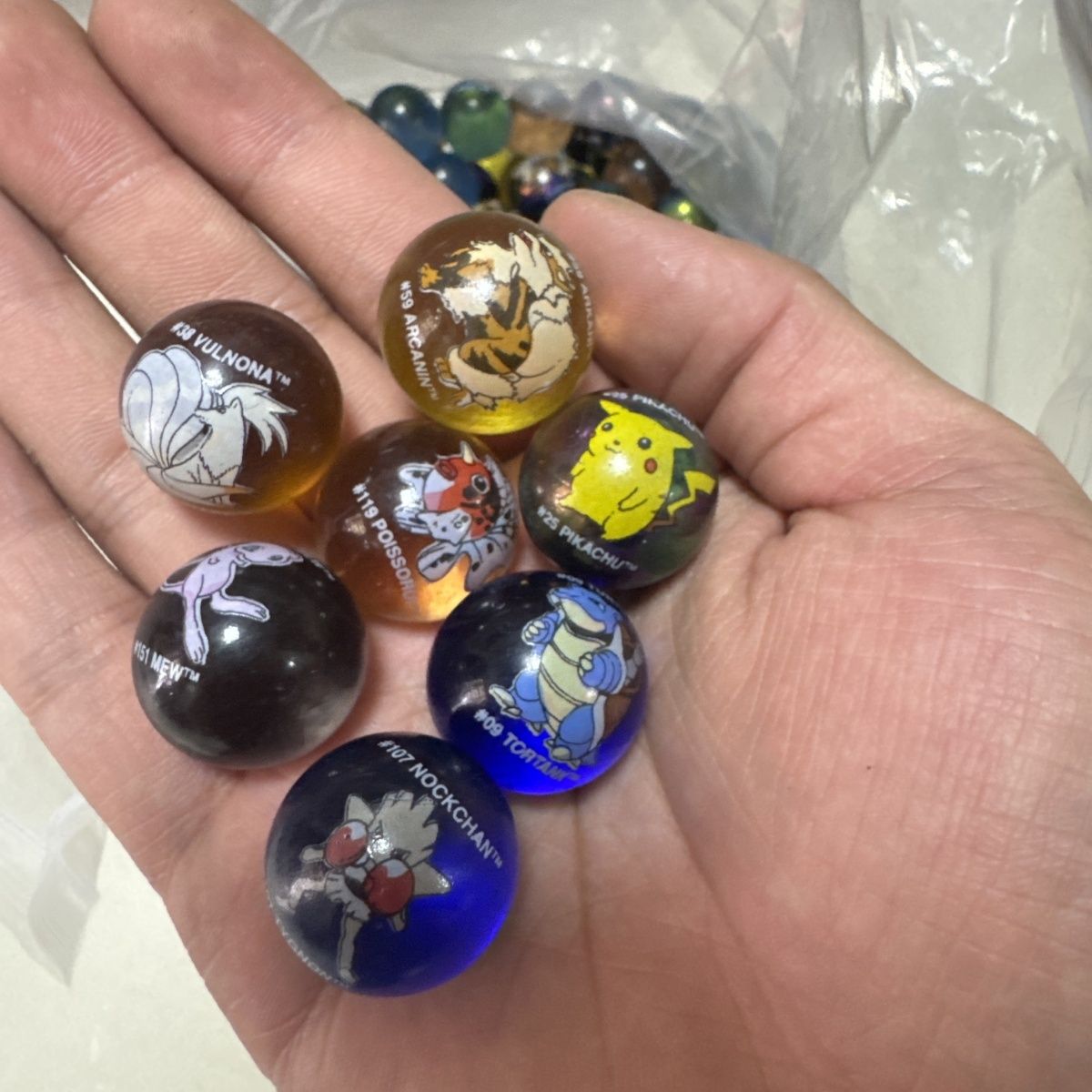 Vintage Collectible Marbles - Official Pokémon Loose Merchandise American First-generation