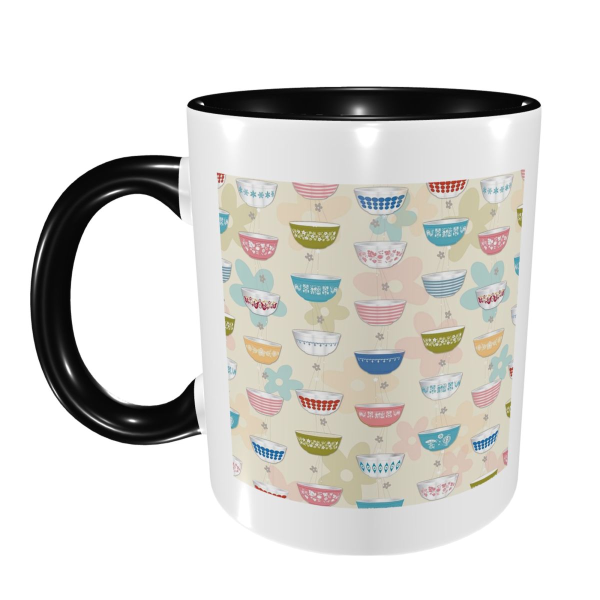 Vintage Collectible Pyrex - Vintage Pyrex Bowls Collection Mug Funny