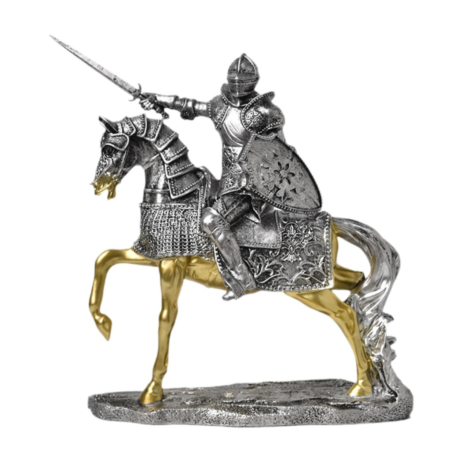 Knight Horse Statue Retro Vint - Vintage Collectible Ornaments 评论和价格