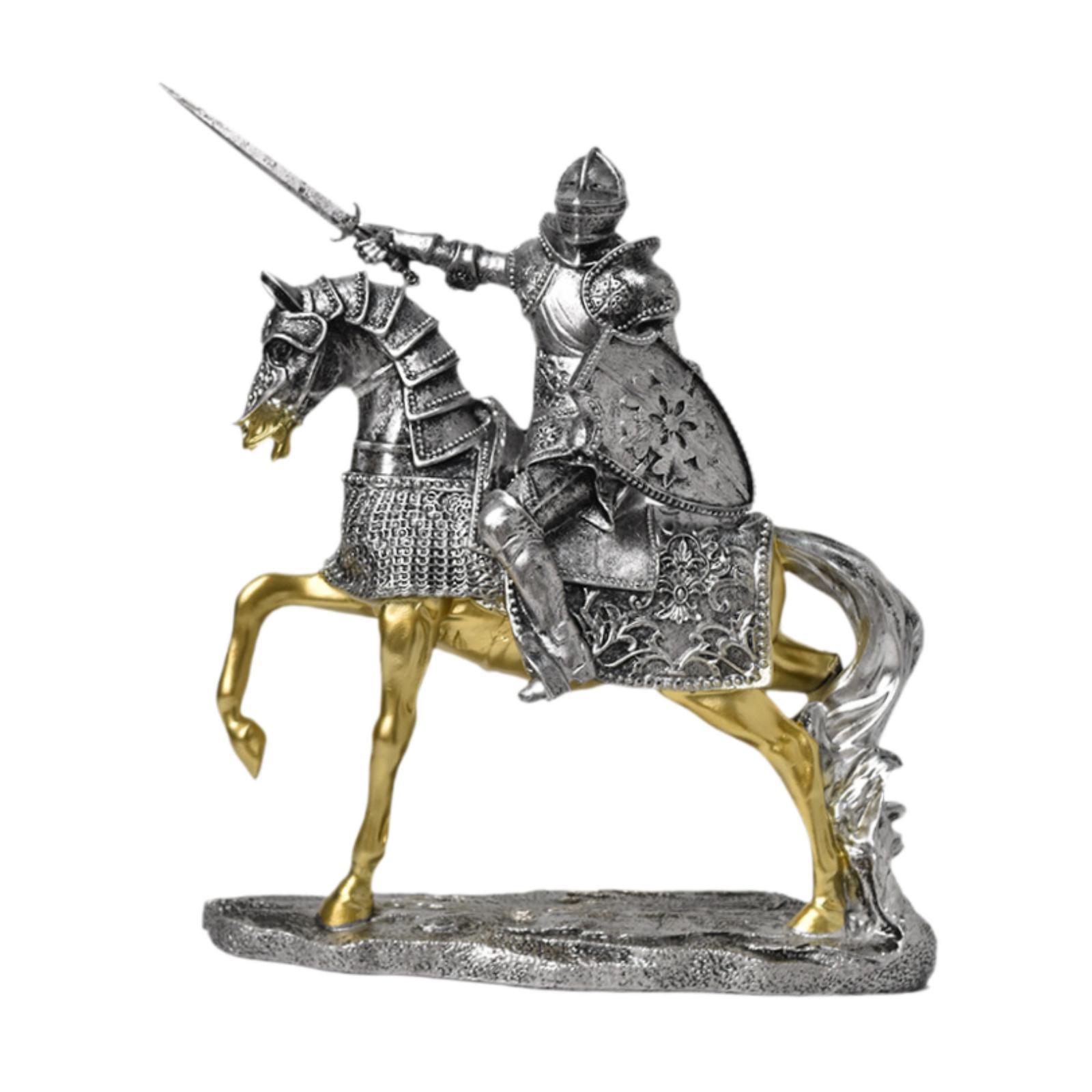 Knight Horse Statue Retro Vint - Vintage Collectible Ornaments 评论和价格