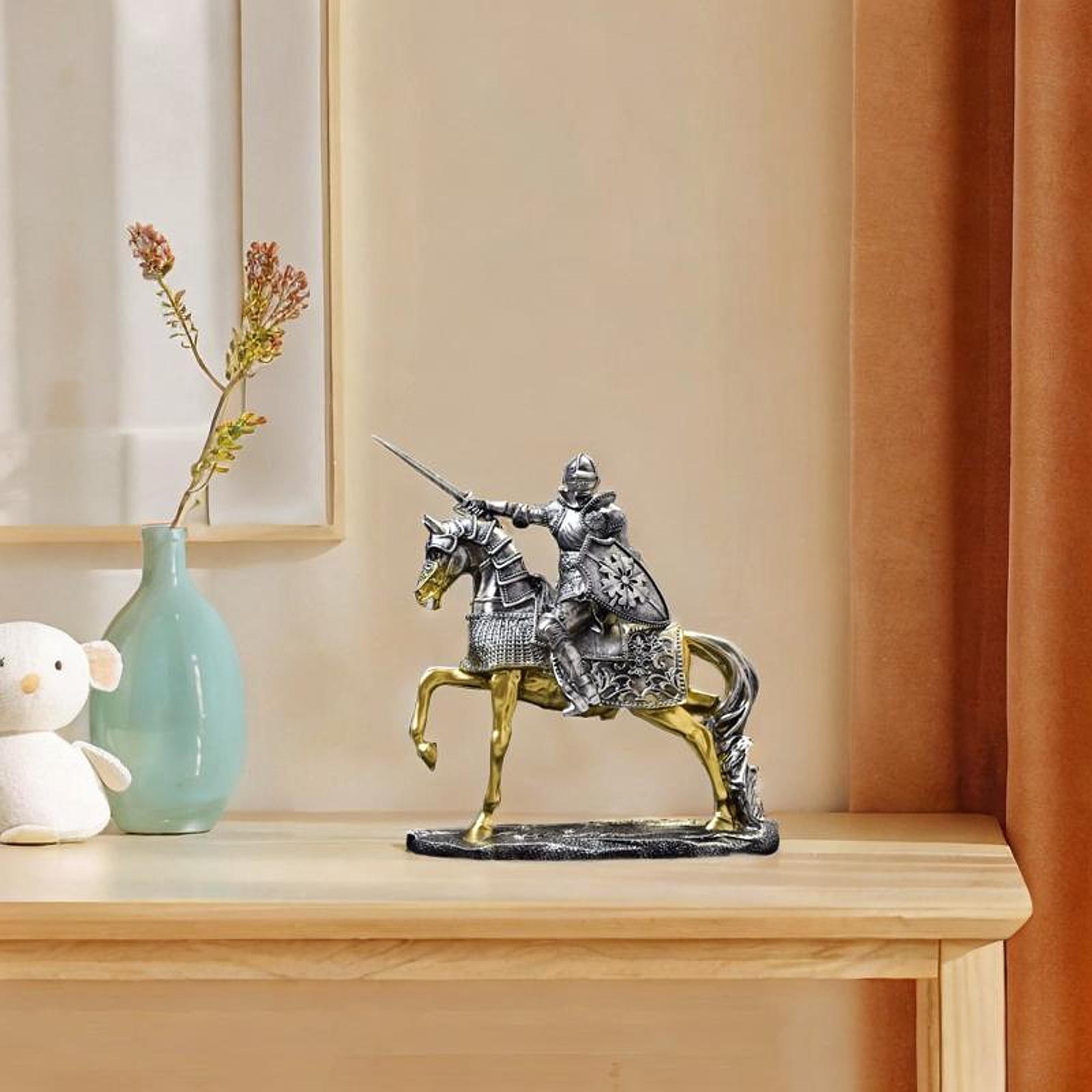 Knight Horse Statue Retro Vint - Vintage Collectible Ornaments 评论和价格