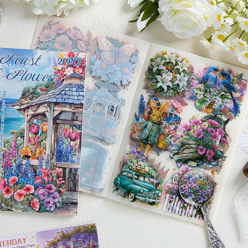 20 pcs/book PET Stickers book  - Vintage Collectible Books 评论和价格
