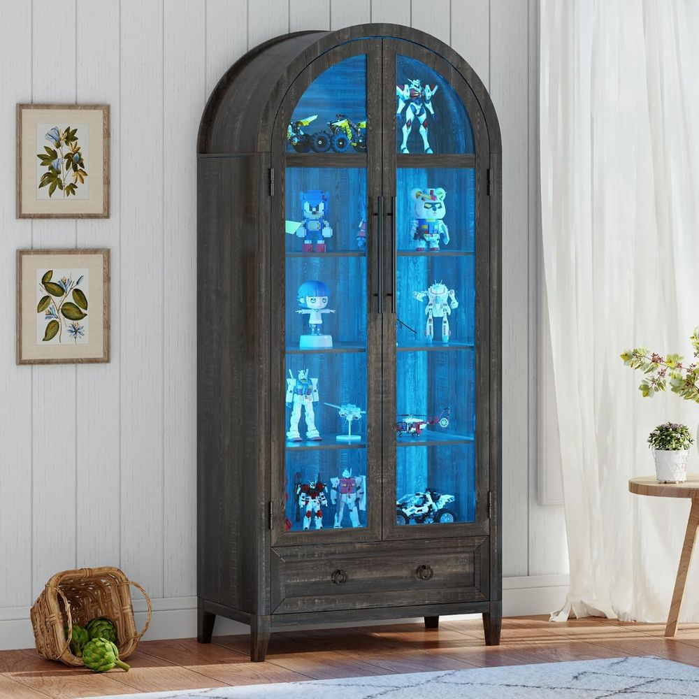 73 Arched Glass Display Cabine - Collectible Collection 评论和价格