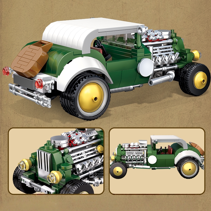 Retro vintage car building blo - Vintage Collectible Ornaments 评论和价格