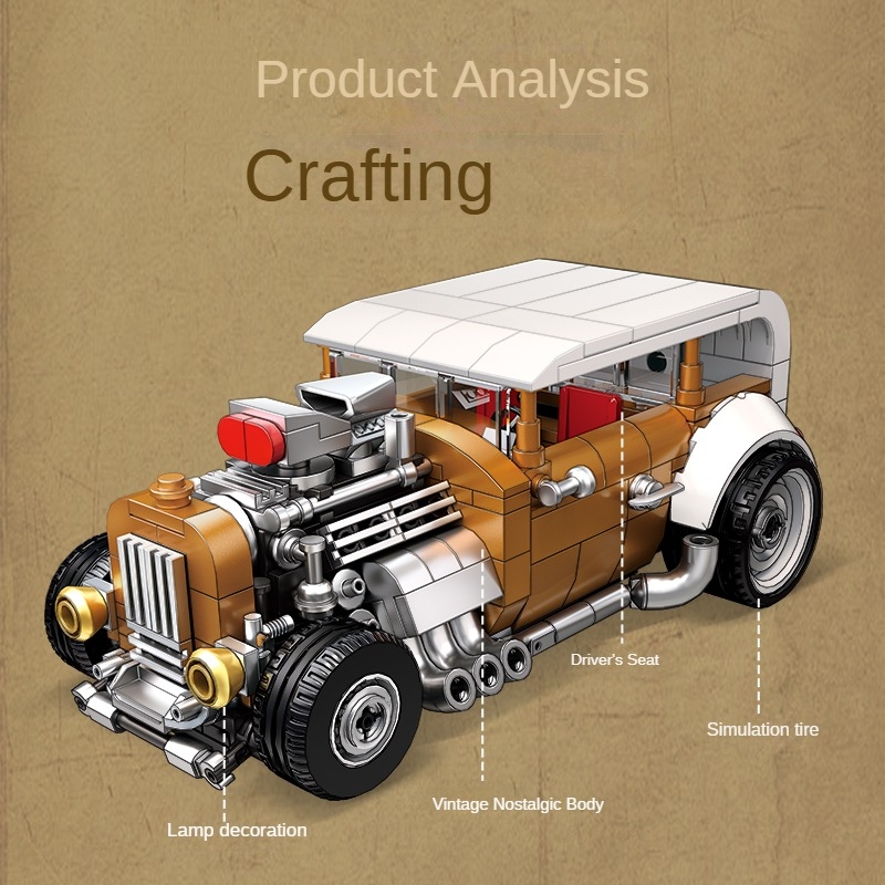 Retro vintage car building blo - Vintage Collectible Ornaments 评论和价格
