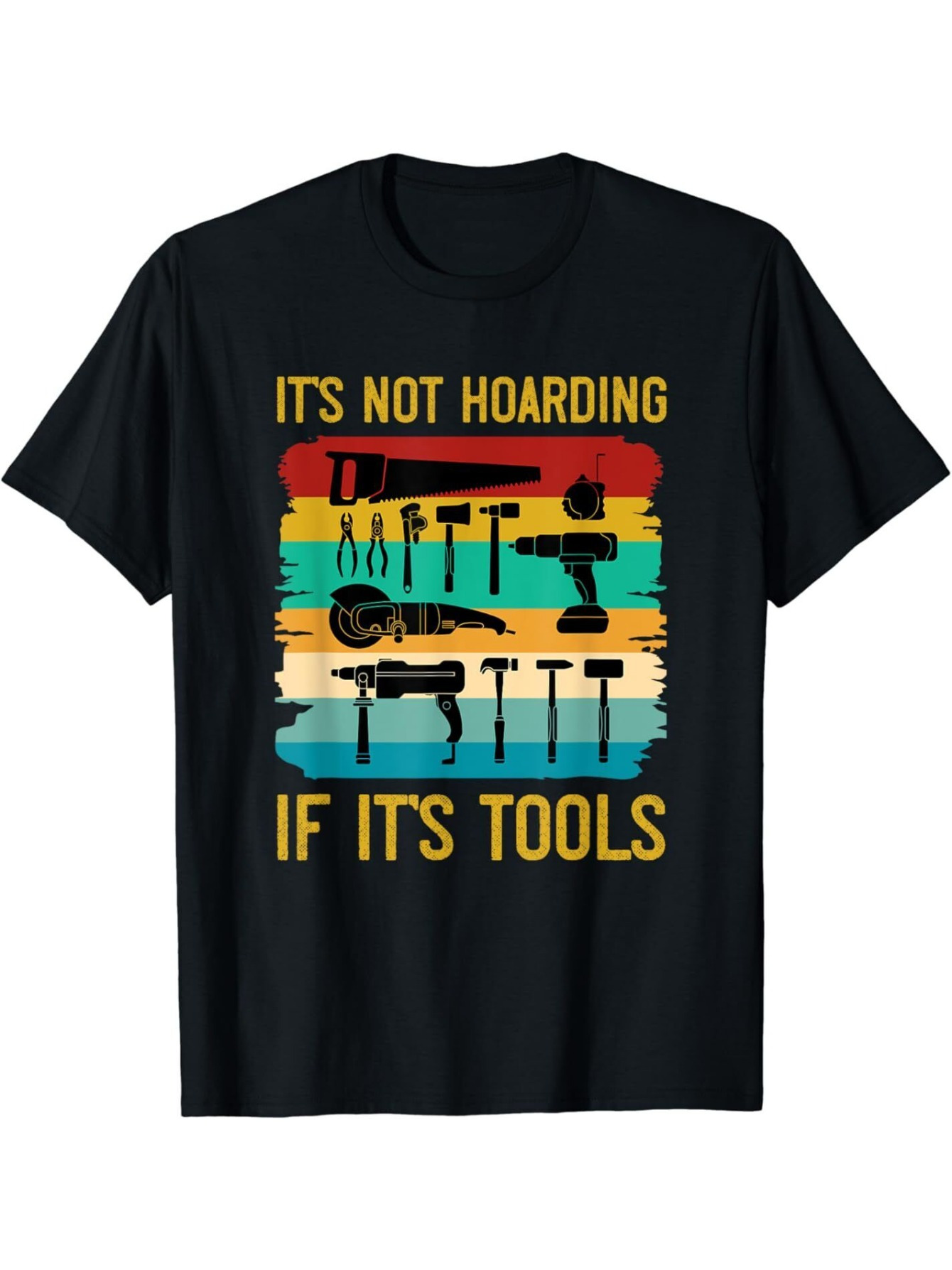 Funny Men's Black Graphic T-Sh - Collectible Vintage Tools 评论和价格
