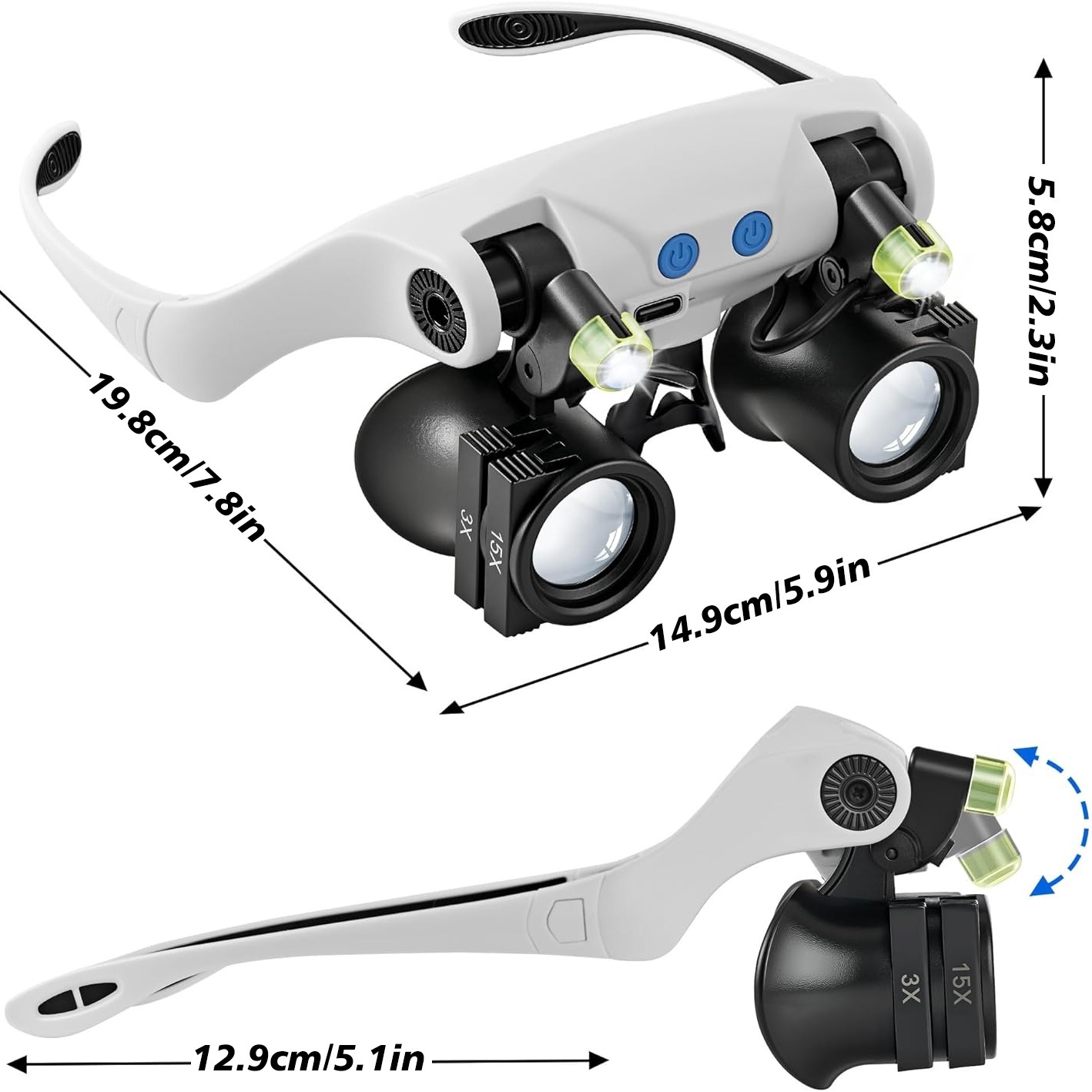 Head-mounted LED Magnifying Gl - Darkroom Enlarger Lens 评论和价格