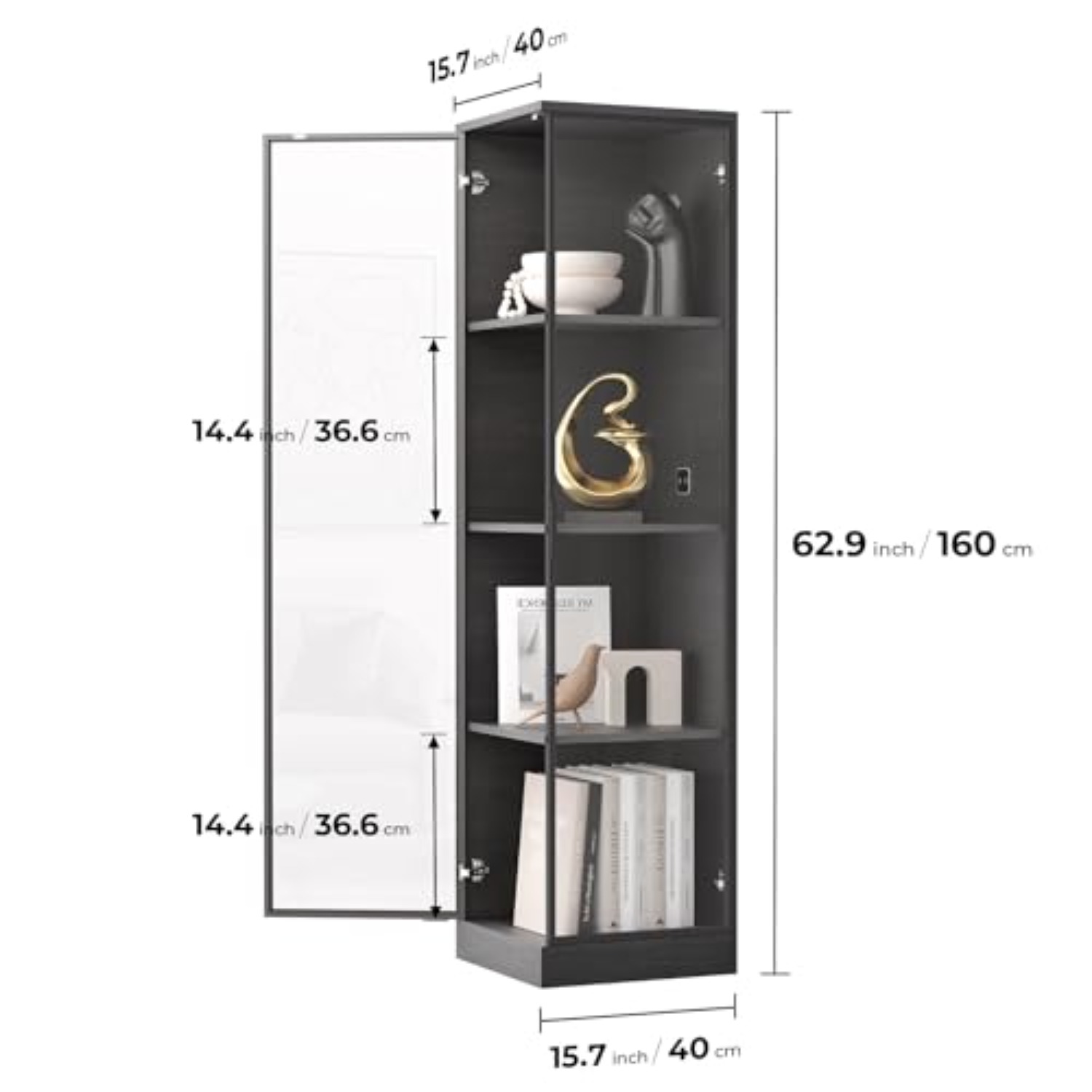 Corner Display Cabinet with Do - Collectible Collection 评论和价格