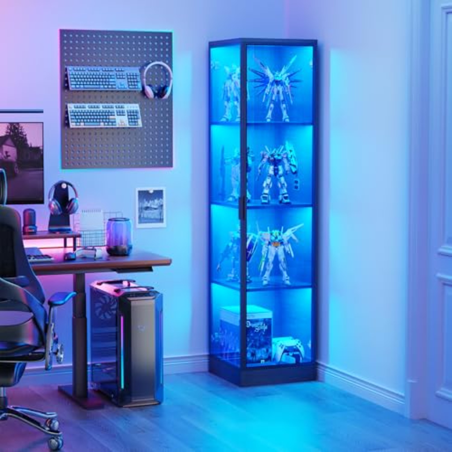 Corner Display Cabinet with Do - Collectible Collection 评论和价格