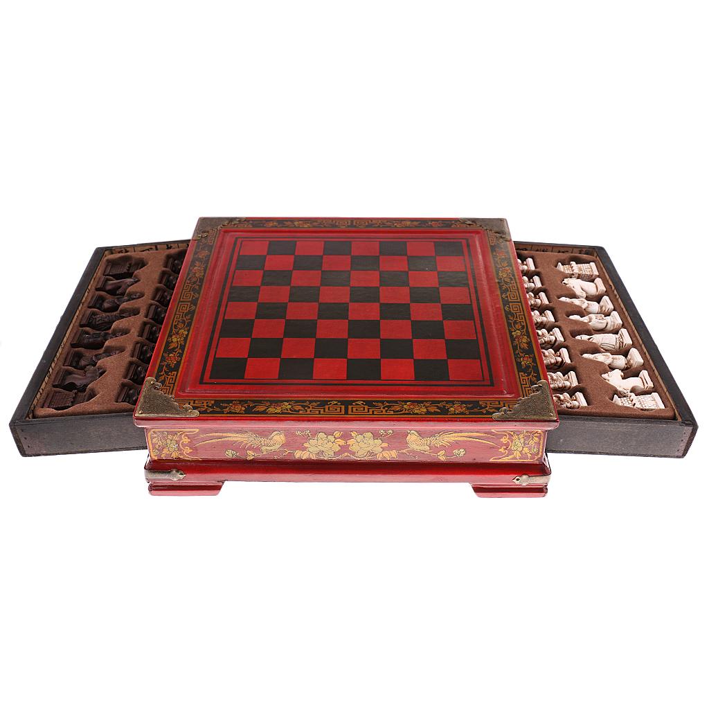 Chinese Chess Set Resin Antiqu - Vintage Collectible Board Games 评论和价格