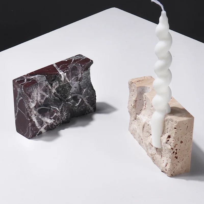 Natural Marble Stone Candle Ho - Vintage Collectible Marbles 评论和价格