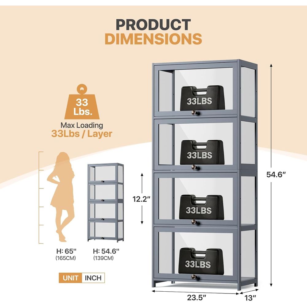 4-Tier Acrylic Display Case fo - Collectible Collection 评论和价格