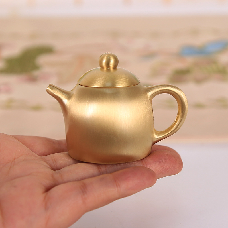 Brass Mini Teapot, Chinese Sty - Vintage Collectible Furniture 评论和价格