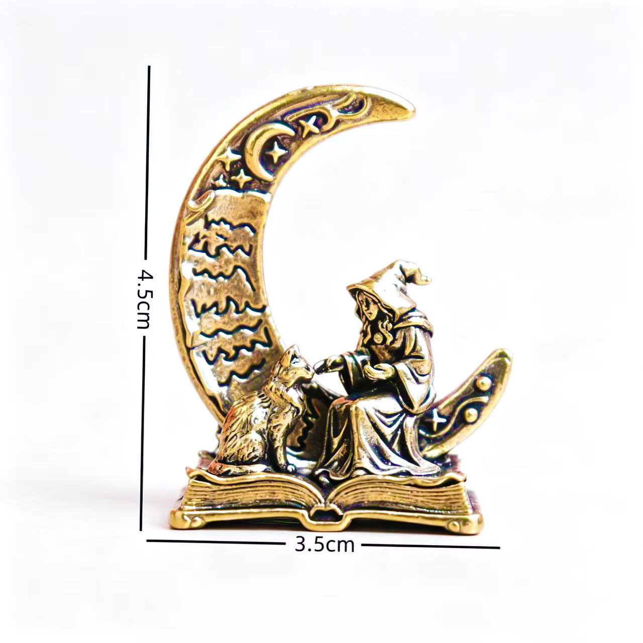 Brass Moon Witch Decoration St - Vintage Collectible Ornaments 评论和价格