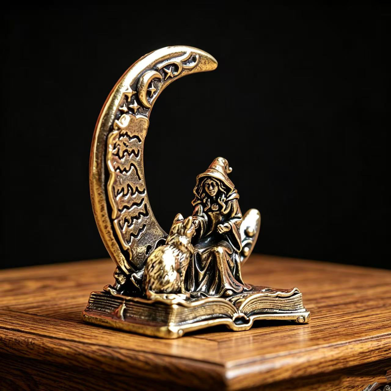 Brass Moon Witch Decoration St - Vintage Collectible Ornaments 评论和价格