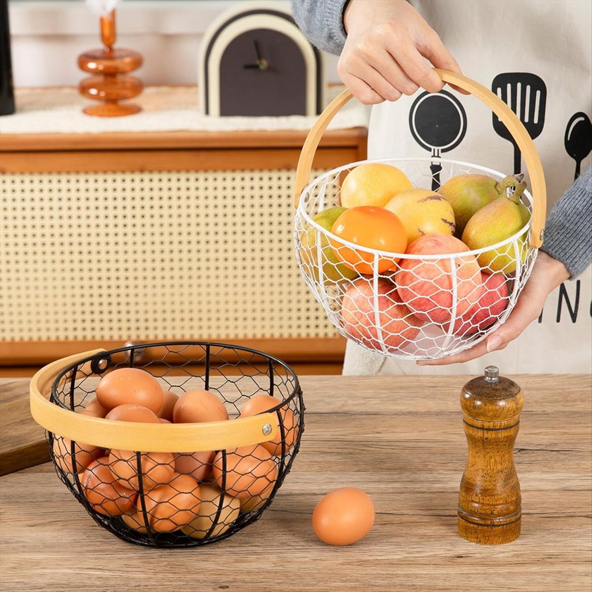 ABZT Farmhouse Wire Egg Basket - Collectible Vintage Tools 评论和价格