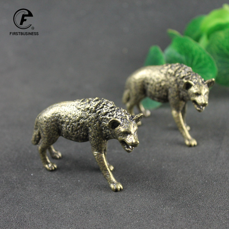 Solid Brass Hyena Figurine Min - Vintage Collectible Ornaments 评论和价格