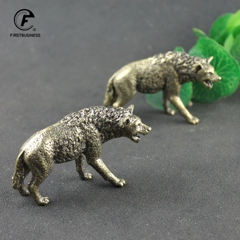 Solid Brass Hyena Figurine Min - Vintage Collectible Ornaments 评论和价格