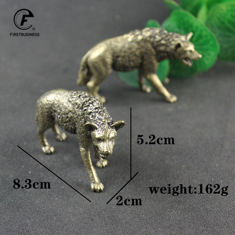 Solid Brass Hyena Figurine Min - Vintage Collectible Ornaments 评论和价格