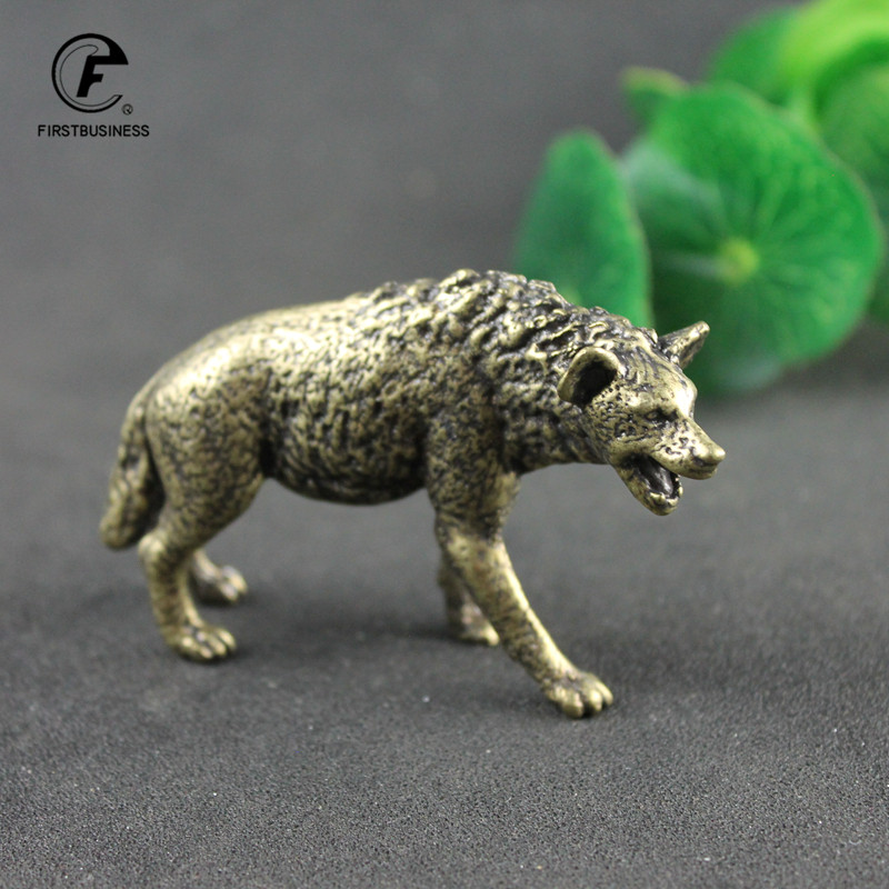 Solid Brass Hyena Figurine Min - Vintage Collectible Ornaments 评论和价格