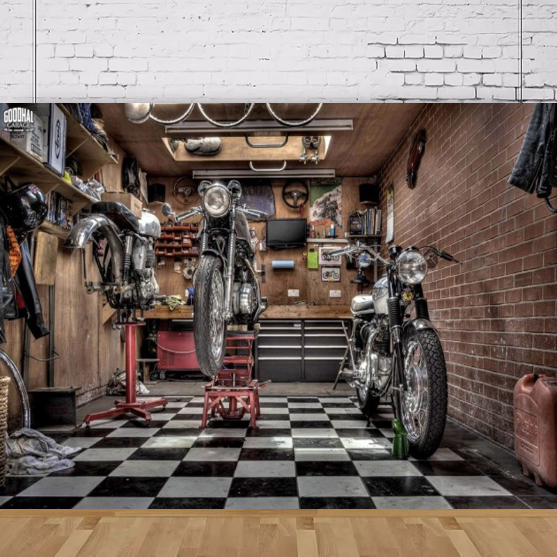 Motorcycle Photography Backdro - Collectible Vintage Photos 评论和价格