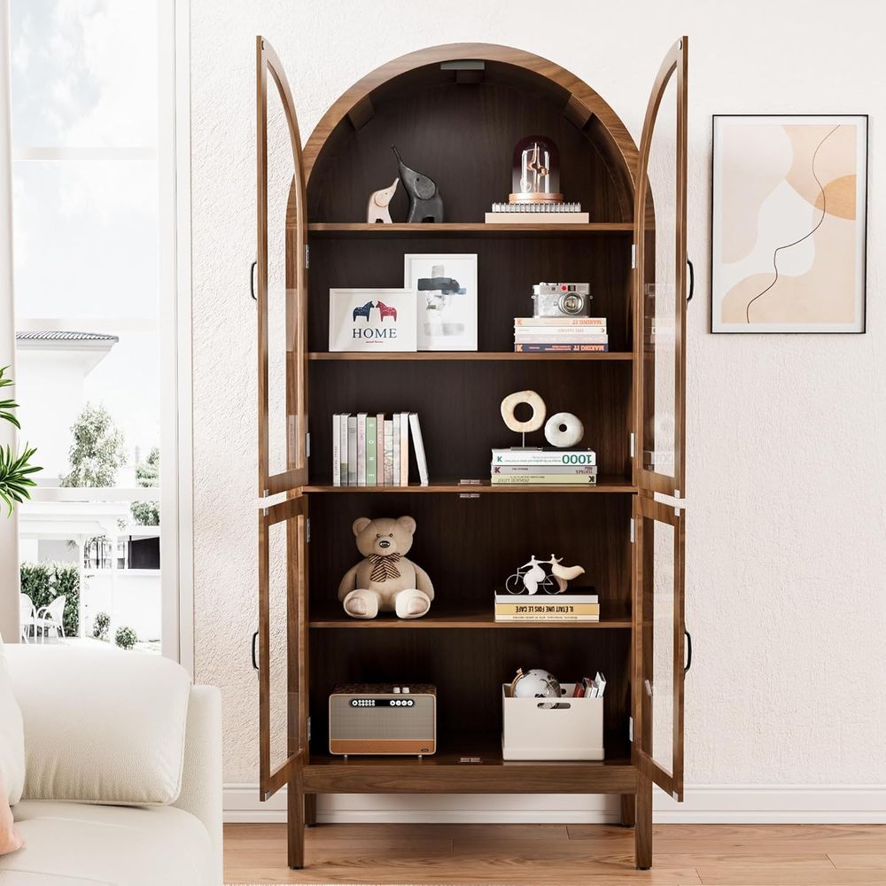 70.9 Tall Walnut Acrylic Glass - Collectible Collection 评论和价格