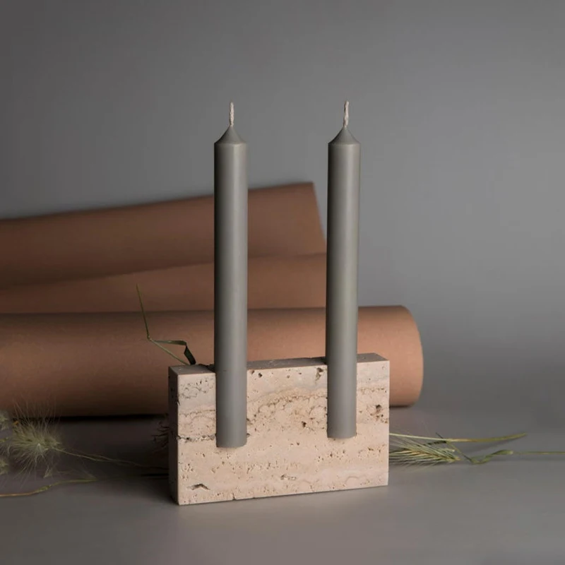 2 Holes Marble Taper Candle Ho - Vintage Collectible Marbles 评论和价格
