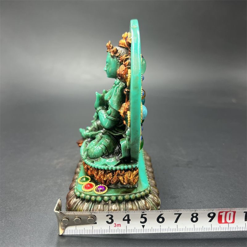 Tibetan Vintage Green Tara Sta - Vintage Collectible Ornaments 评论和价格