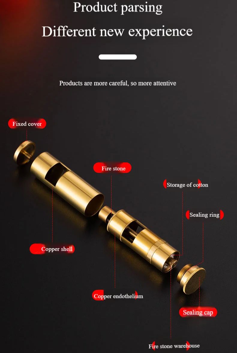 New Boutique Vintage Brass Cyl - Vintage Collectible Lighters 评论和价格