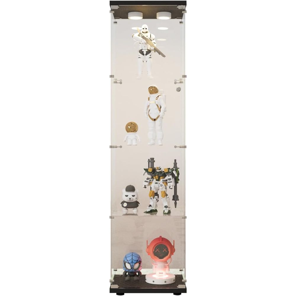 LED-Illuminated Glass Cabinet  - Collectible Collection 评论和价格