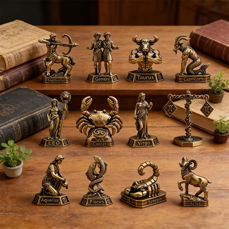 Handmade brass zodiac ornament - Vintage Collectible Furniture 评论和价格