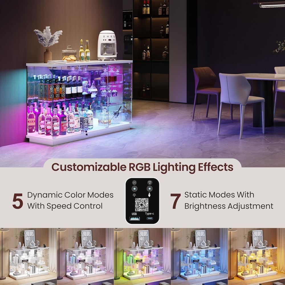 White High Gloss Glass Display - Collectible Collection 评论和价格