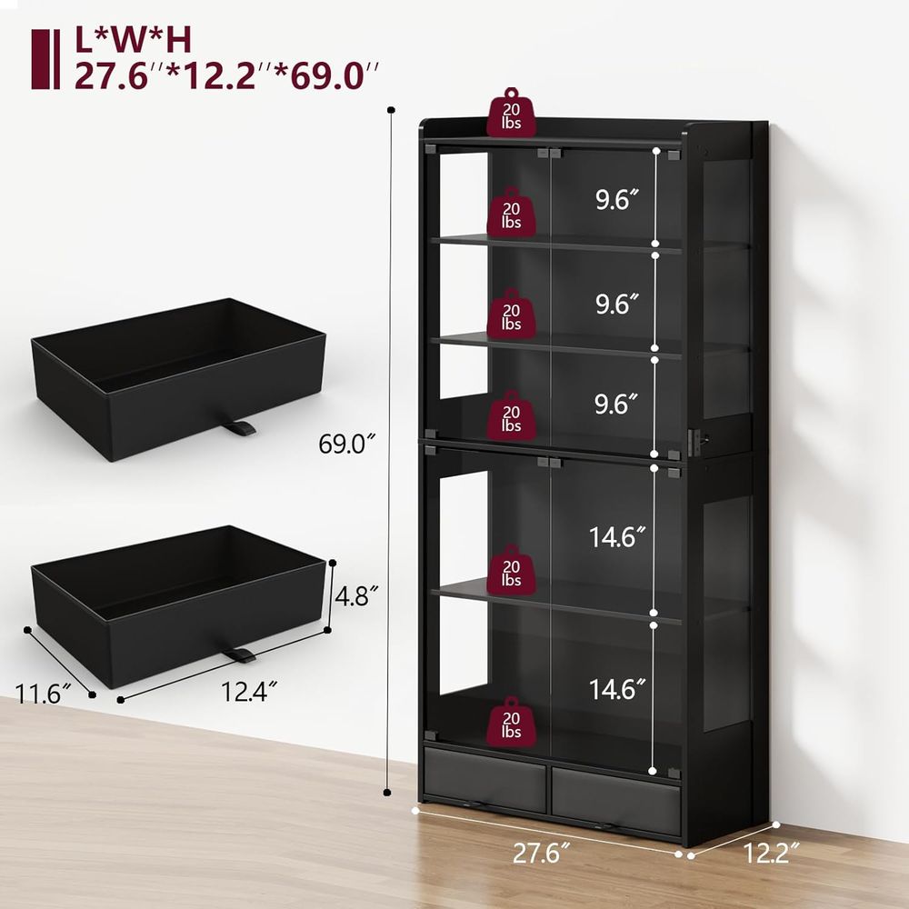 69 Tall Black LED Lighted 5-Ti - Collectible Collection 评论和价格
