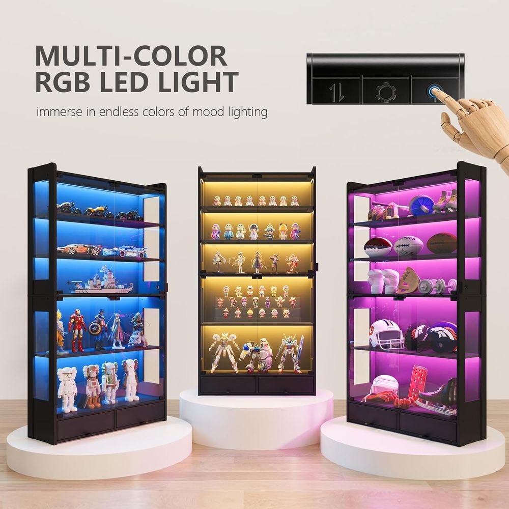 69 Tall Black LED Lighted 5-Ti - Collectible Collection 评论和价格
